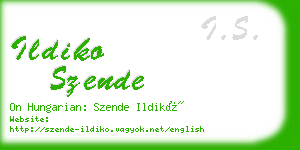 ildiko szende business card